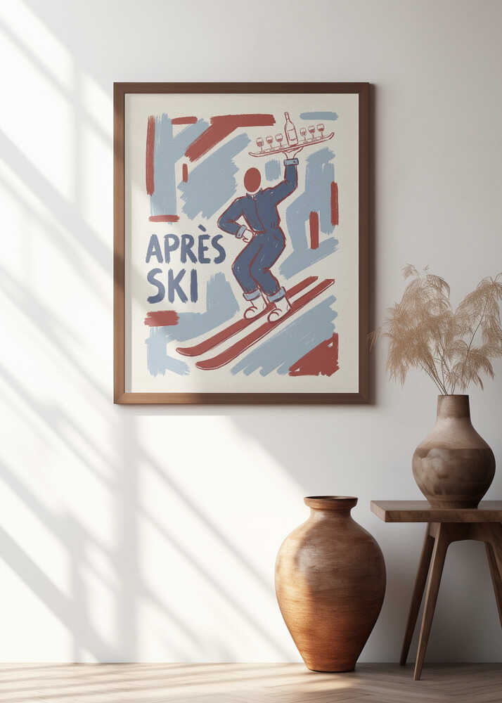 Apres Ski Waiter Poster