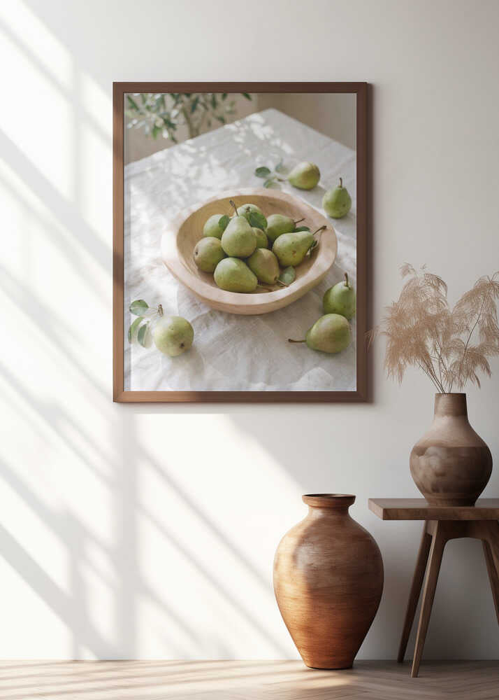 Ripe Green Pears Poster