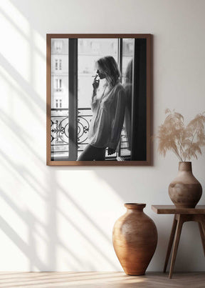 Smoking By the Window Poster