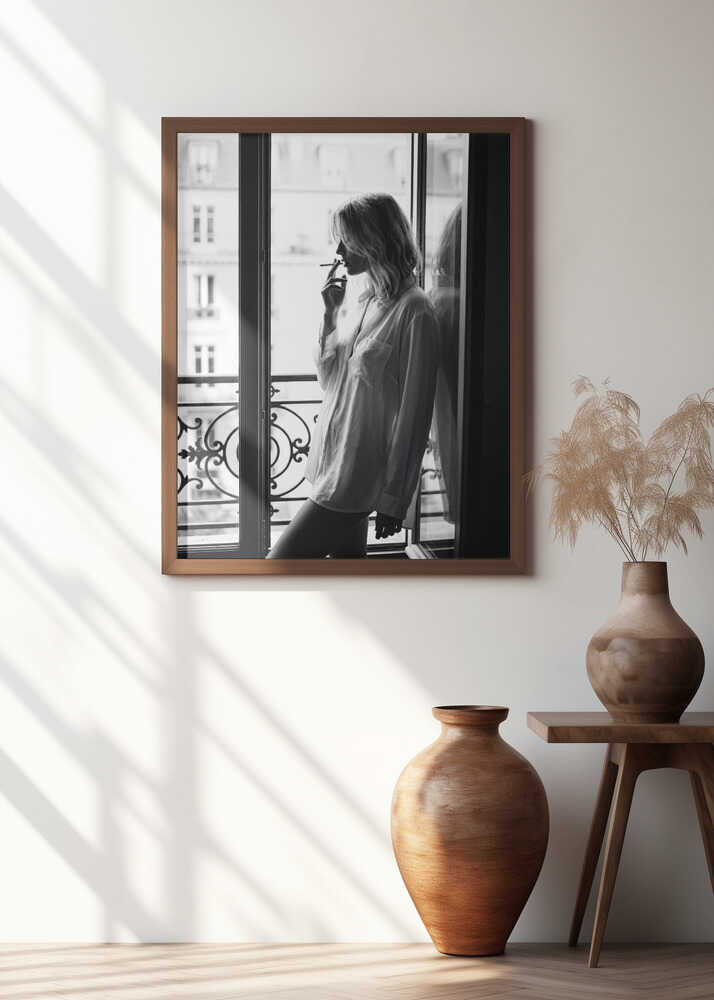 Smoking By the Window Poster