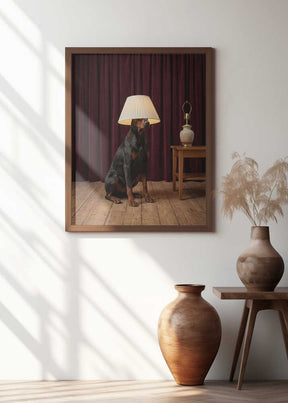The Doberman Lamp Poster