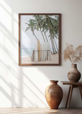 Surfboards On the Beach Poster