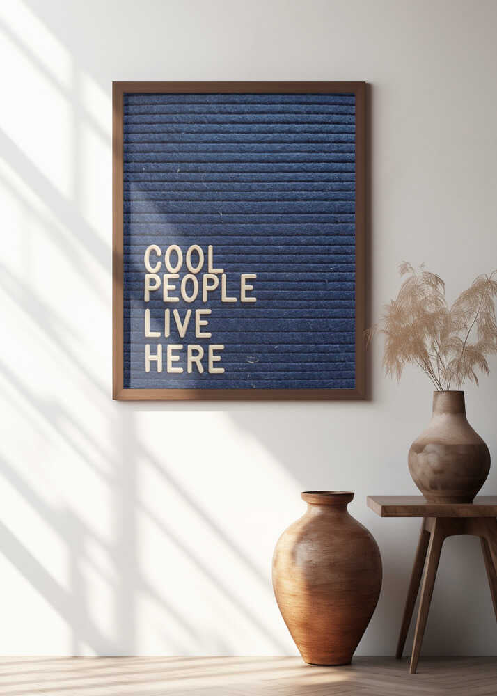 Cool People Live Here Letter Board Poster
