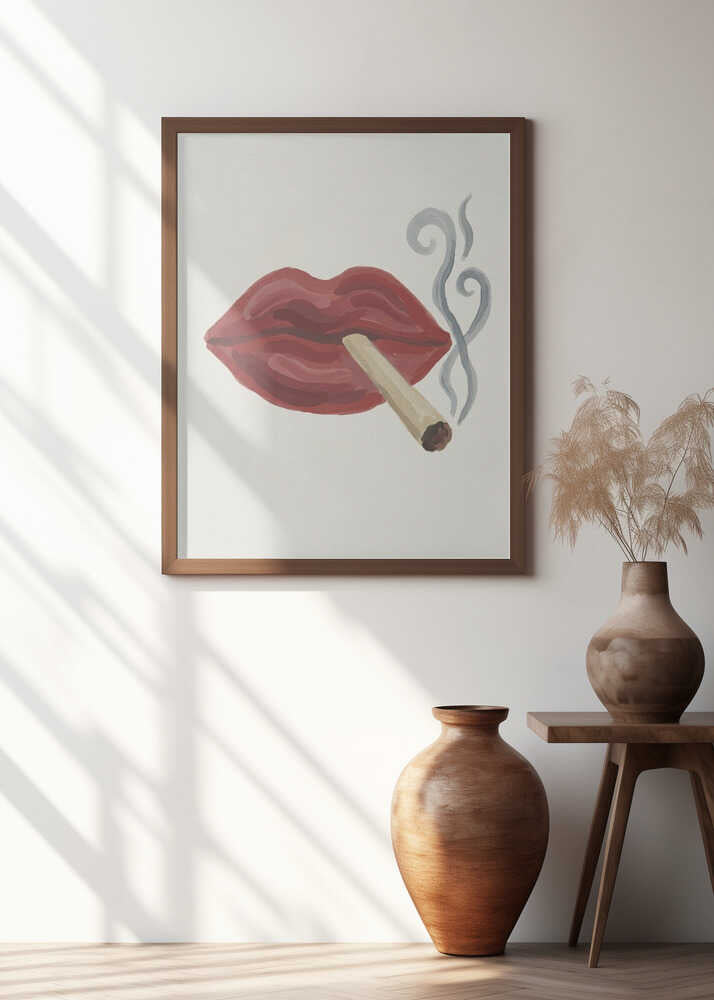 Smoking Lips Poster