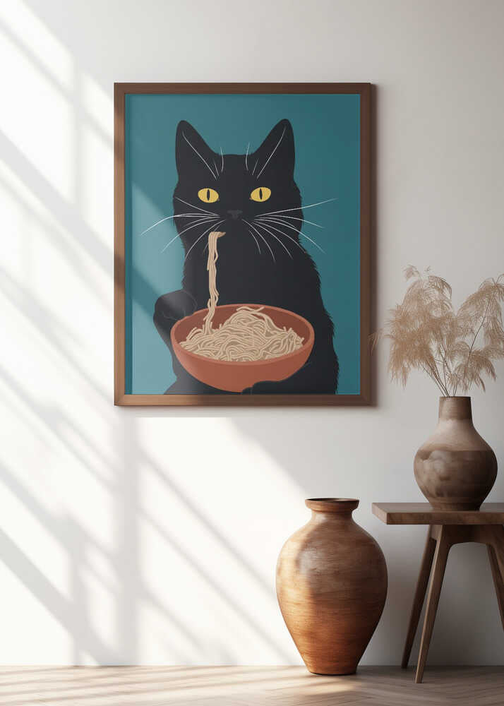 Noodle Cat No 3 Poster