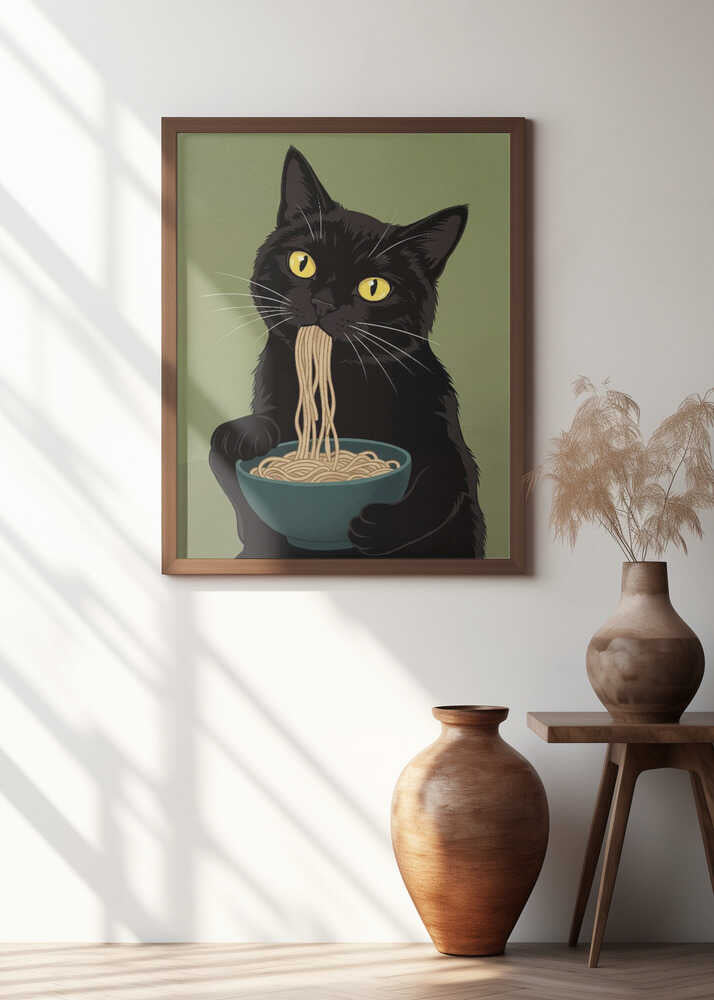 Noodle Cat No 4 Poster