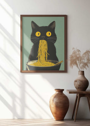 Noodle Cat No 5 Poster