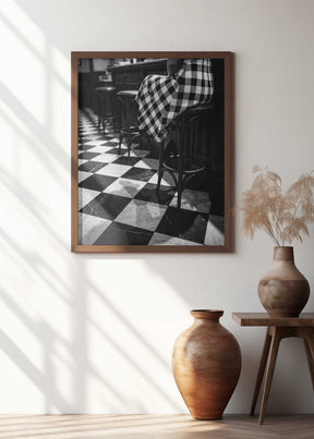 Checkered Pattern Bar Poster