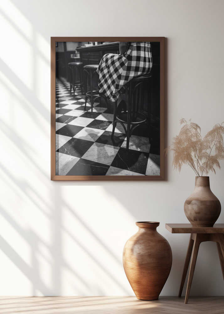 Checkered Pattern Bar Poster