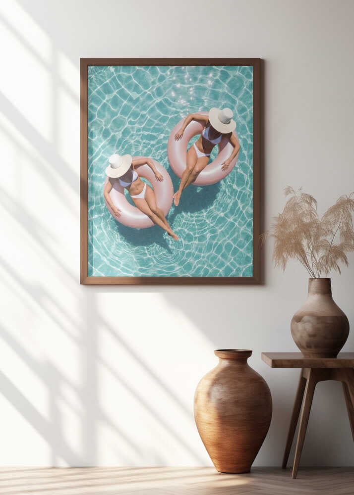 Floating In the Pool Poster