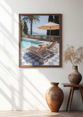 Sunbeds At the Beach Villa Poster