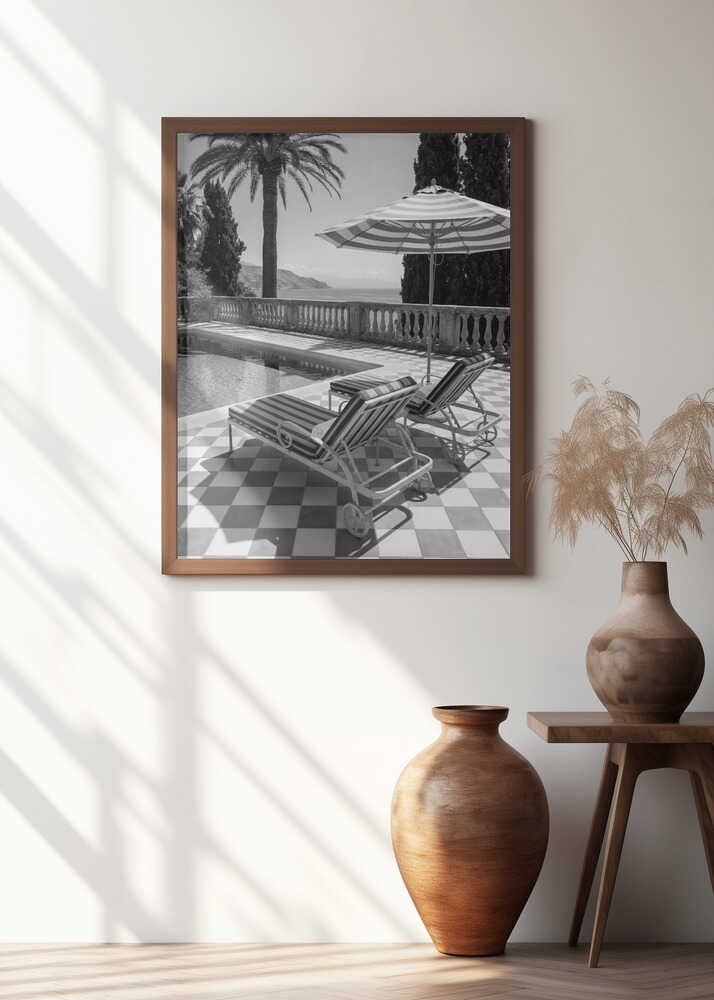 Sunbeds At the Beach Villa Poster