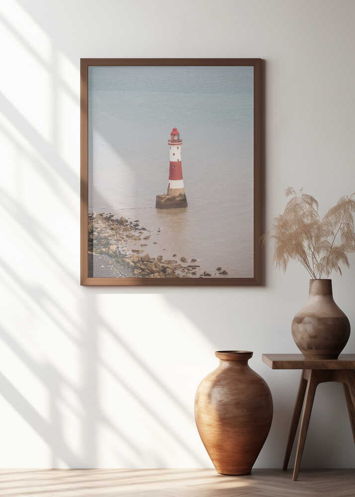 Beachy head lighthouse in England - summer nostalgic travel photography Poster