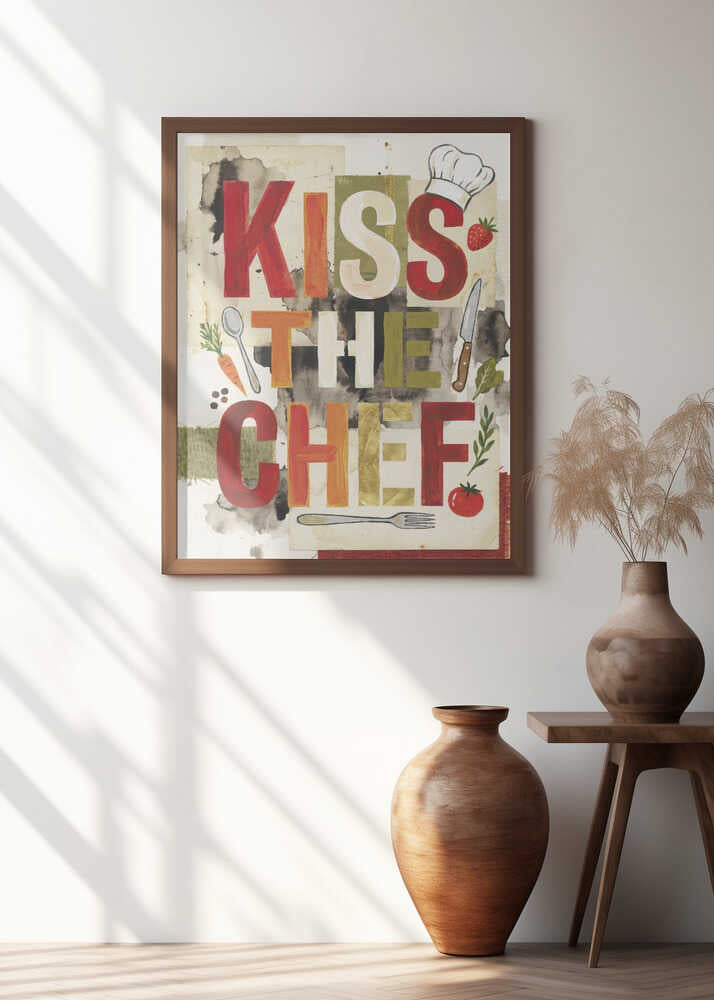 Kiss The Chef Kitchen Poster