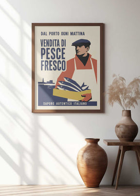 Italian Fish Market Poster