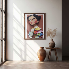 Paper Portrait Blossom Poster