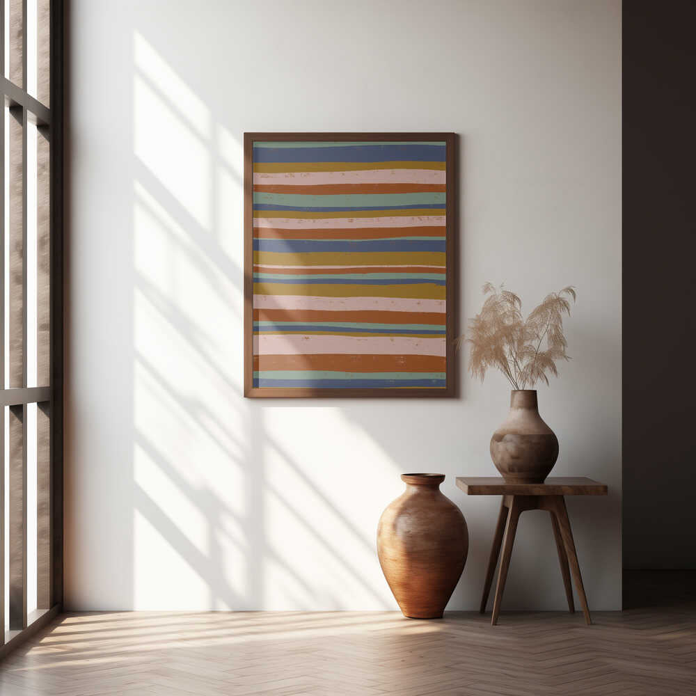 Earthy Stripes Flow Poster