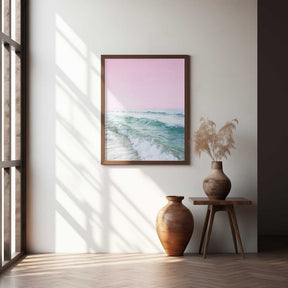 Pink Sky Beach Poster