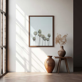 Blue Palm Trees Poster