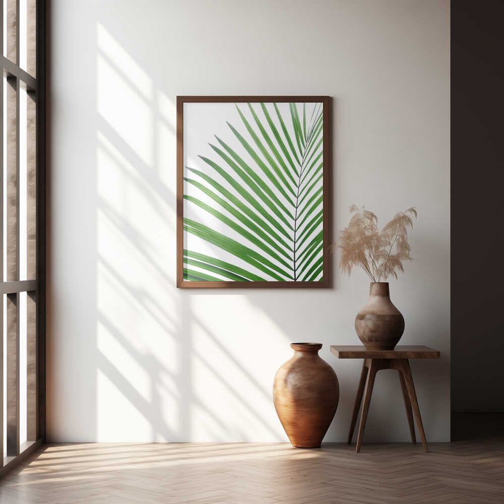 Green Palm Leaf Poster