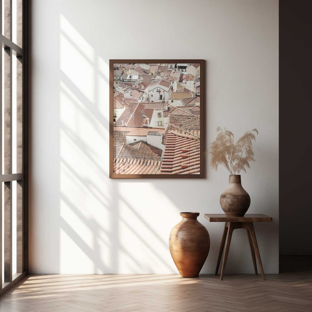 Red Tiled Rooftops Poster