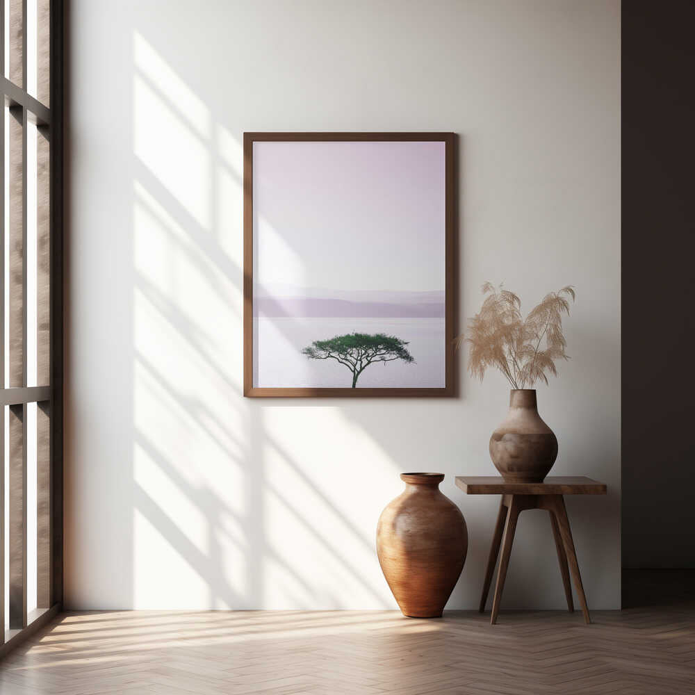 Tree By A Tranquil Lake Poster