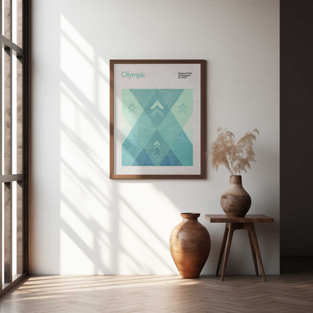 Geometric Peaks Poster