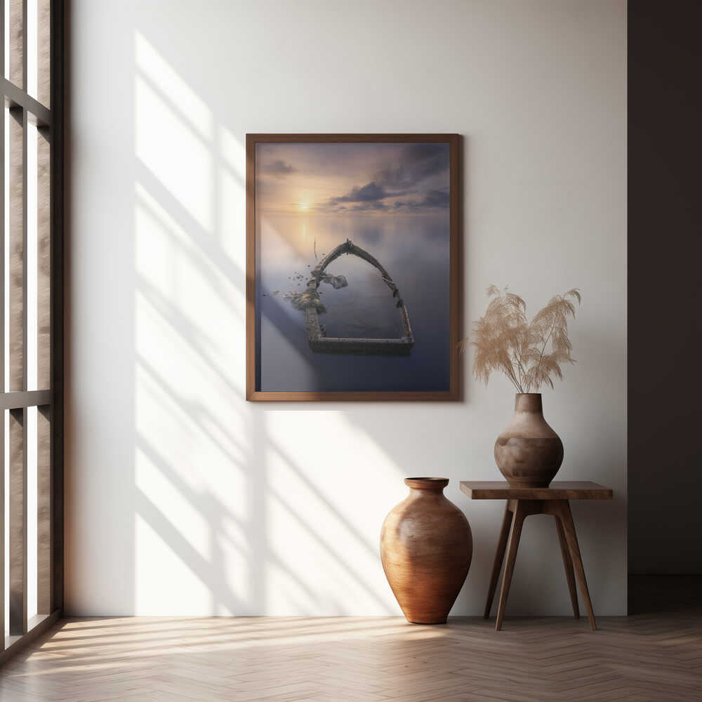 The abandoned boat Poster