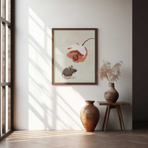 Mouse and Flower Poster