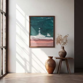 Stunning Beach With Turquoise Waves Poster