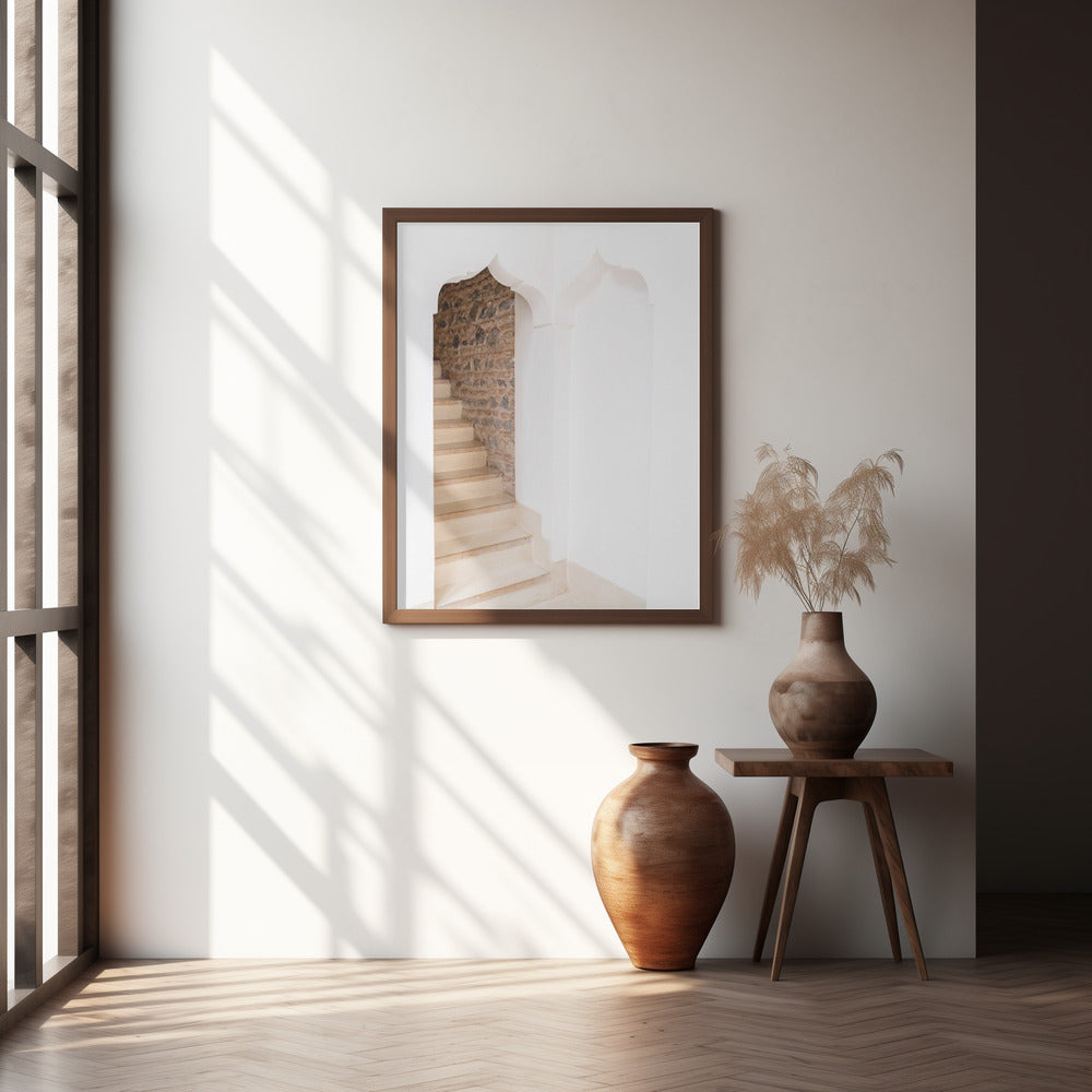 Arch Stairway In Riad In Marrakech   Ibiza Boho Travel Photography 1 Poster