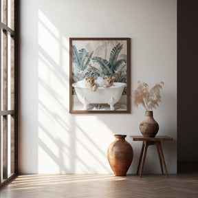 Tropical Lion Bath Poster