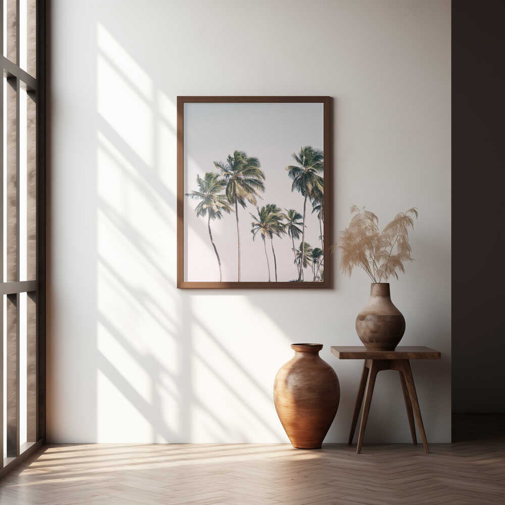 Blush Tropical Trees Poster