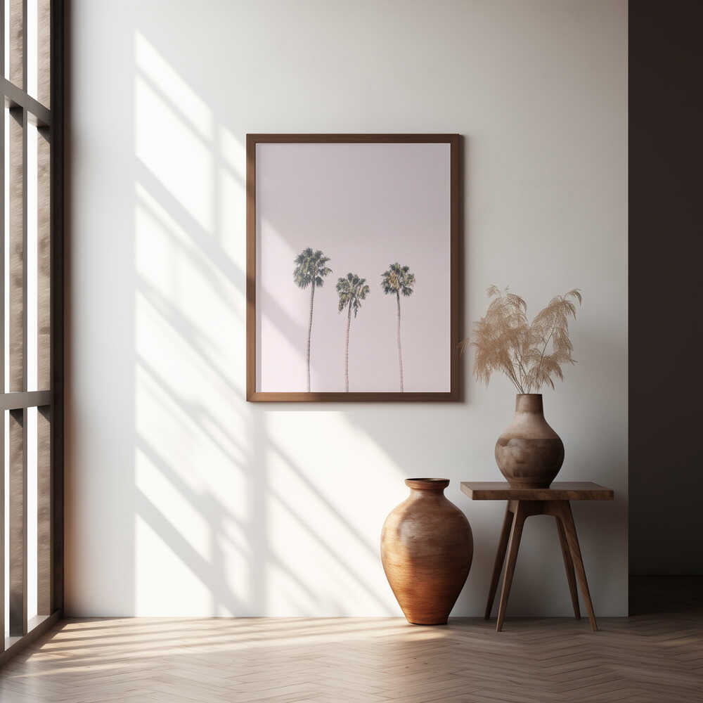 Palms On Pink Poster