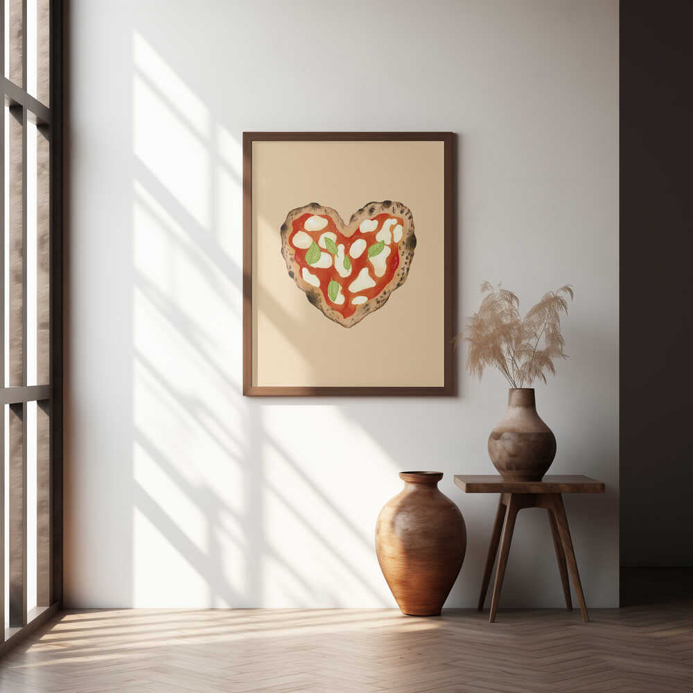 Pizza Heart Poster