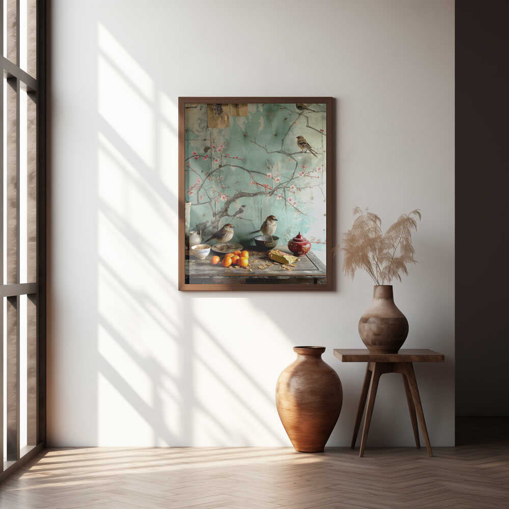 Blossoms and Birds Poster