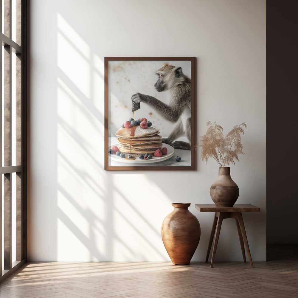 Monkey Maple Morning Poster