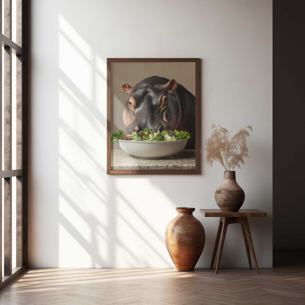 Hippo’s Green Feast Poster