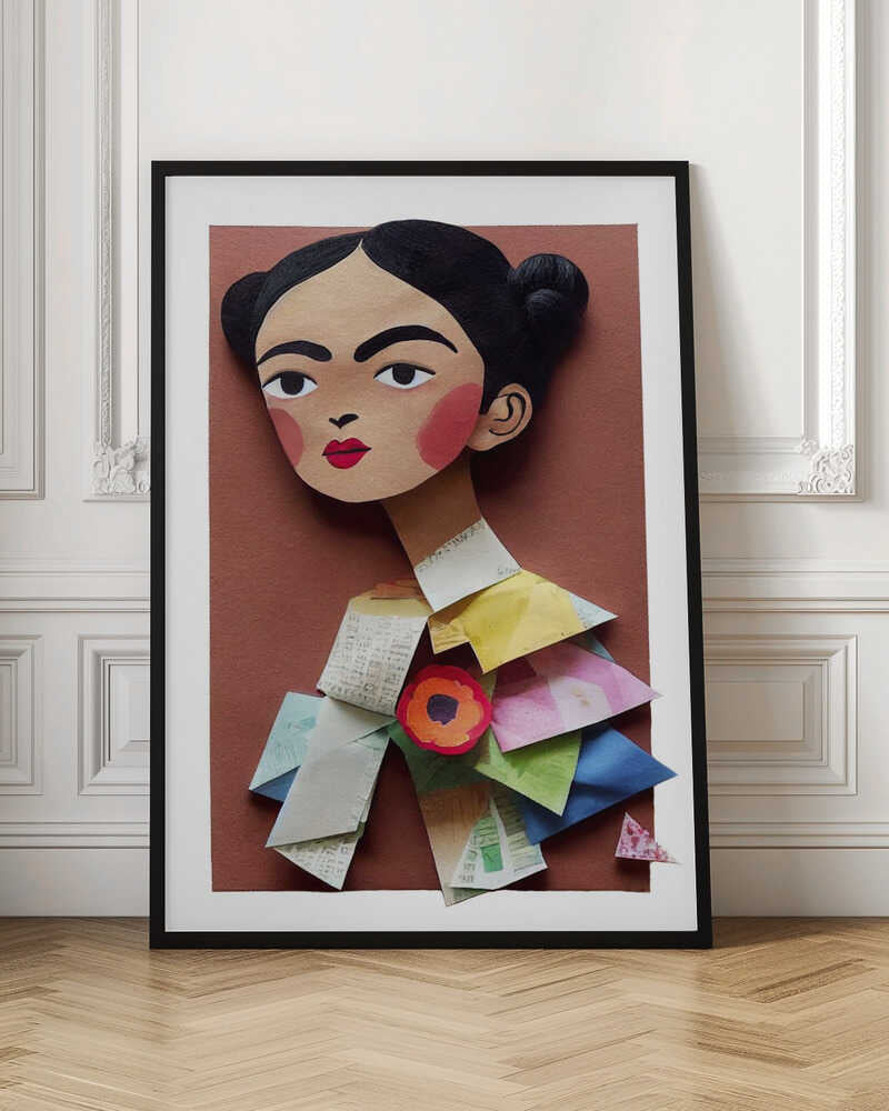 Paper Portrait Blossom Poster