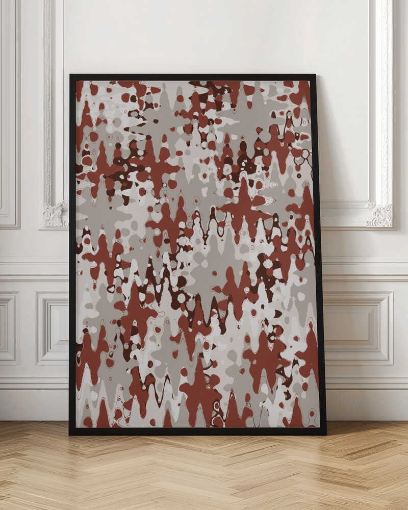 Crimson Wavescape Poster