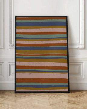 Earthy Stripes Flow Poster