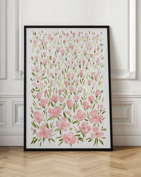 Field of pink flowers Poster