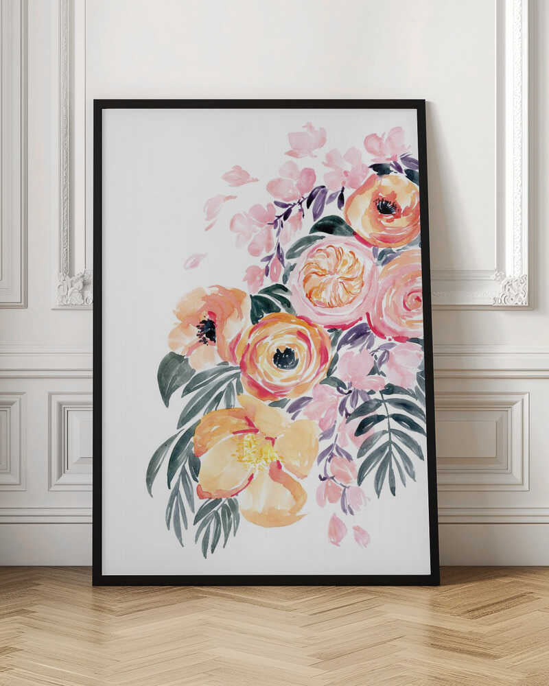 Danette bouquet in coral Poster