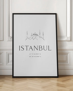 Istanbul coordinates Poster