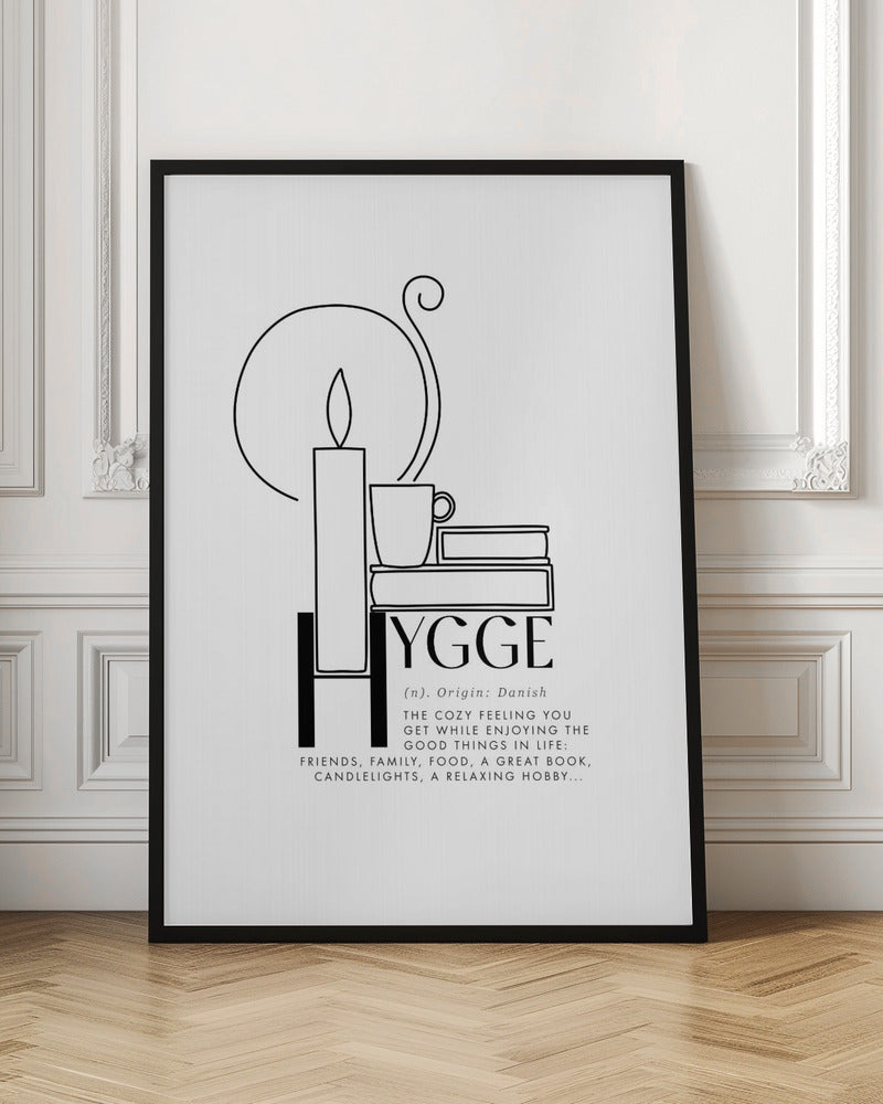 Illustrated hygge definition Poster