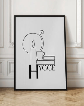 Hygge line art illustration Poster