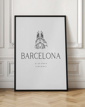 Barcelona city coordinates Poster