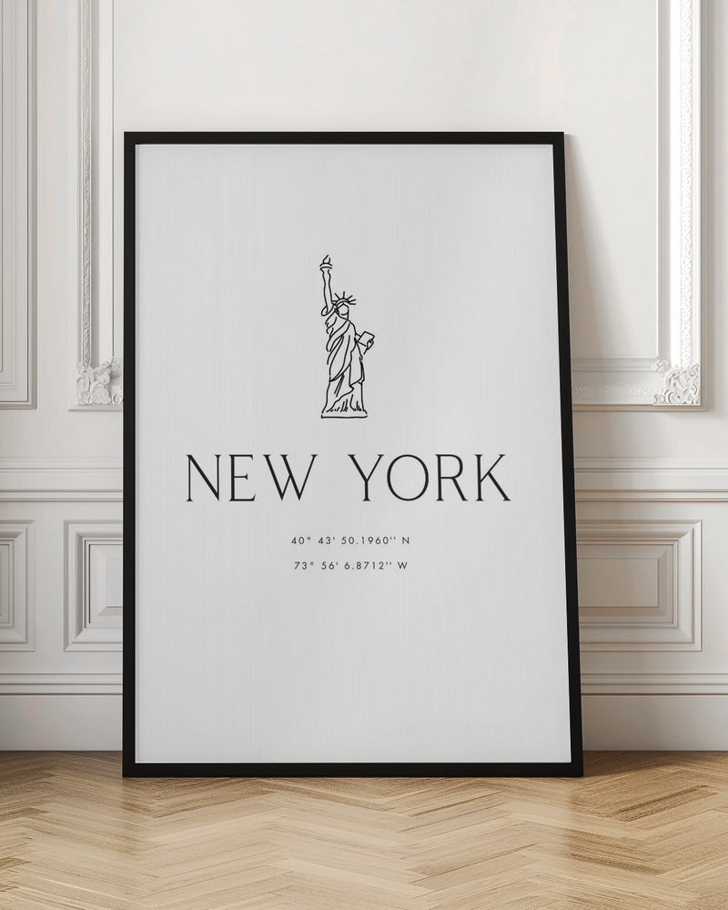 New York city coordinates Poster