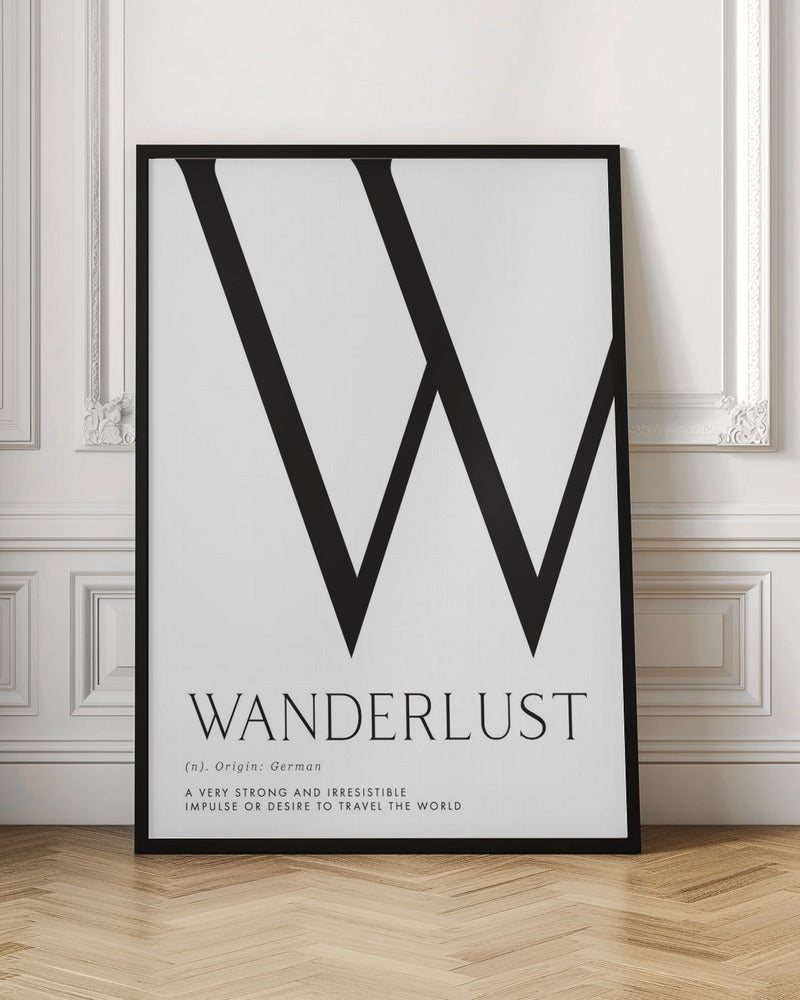 Wanderlust definition typography art Poster