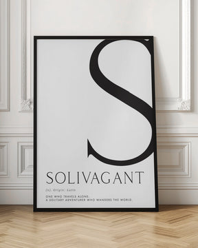 Solivagant definition typography art Poster